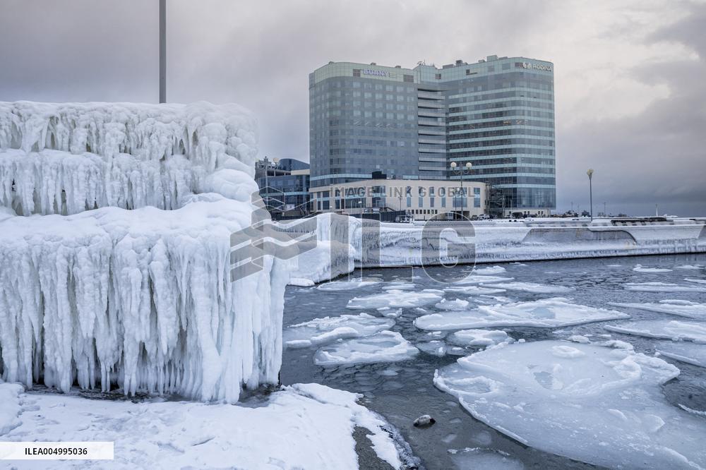 Icicles Hang Over Scenic Views - Vladivostok