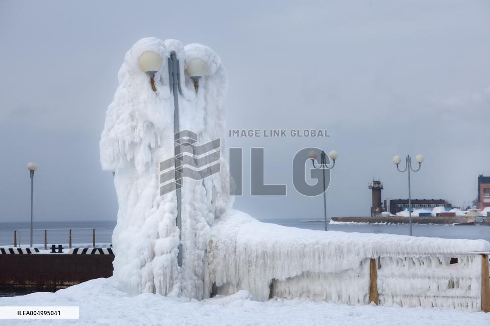 Icicles Hang Over Scenic Views - Vladivostok