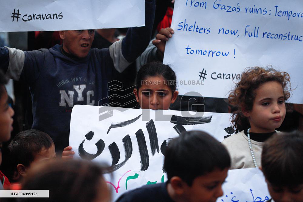 Vigil Organized By Displaced Palestinians - Jabalia