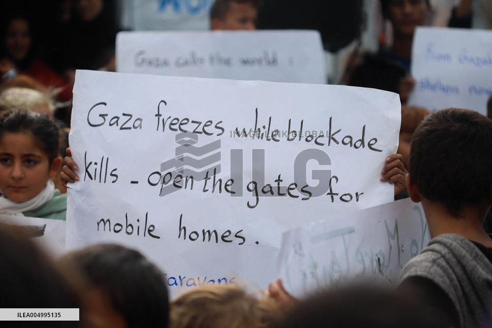 Vigil Organized By Displaced Palestinians - Jabalia