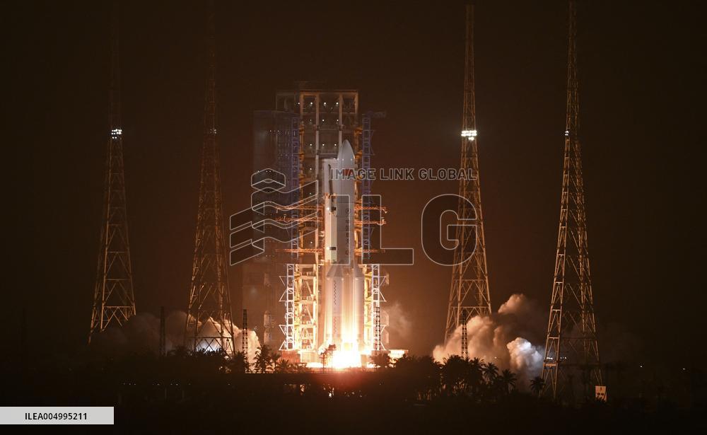 Test Satellite Launch From Wenchang - China