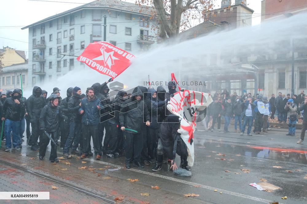 Clashes During The Protest Against The Askatasuna Eviction - Turin