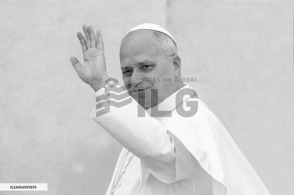 Pope Leo XIV during the last Jubilee audience in St. Peter's Square - Vatican