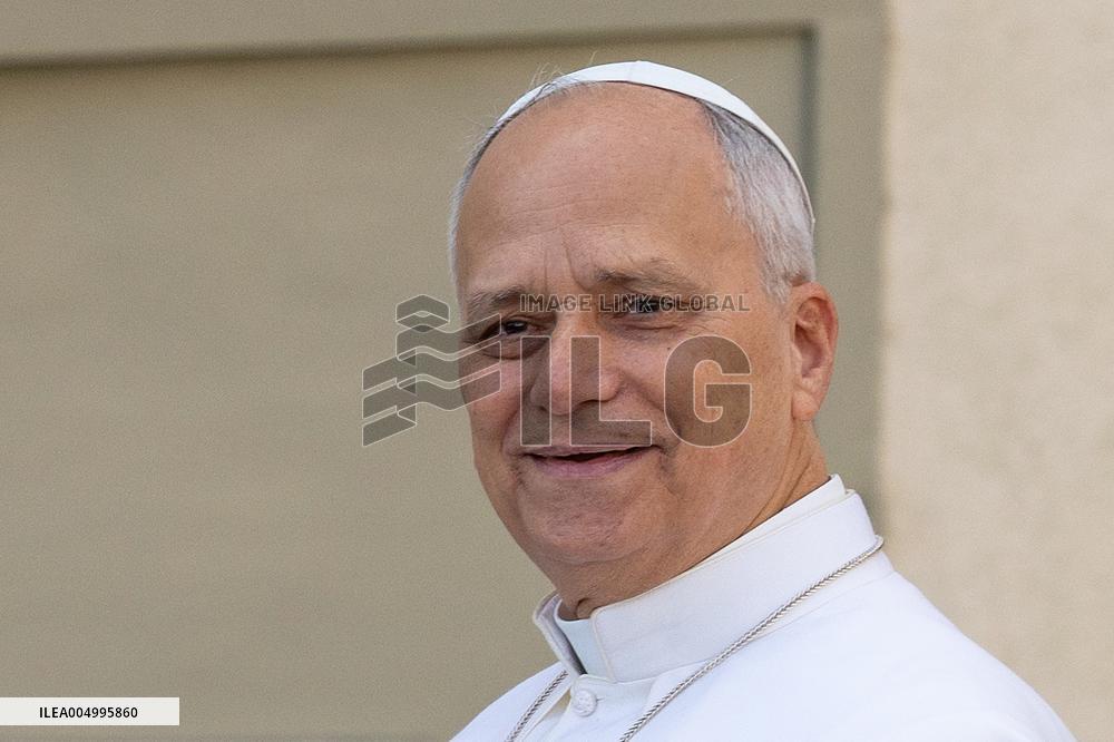 Pope Leo XIV during the last Jubilee audience in St. Peter's Square - Vatican