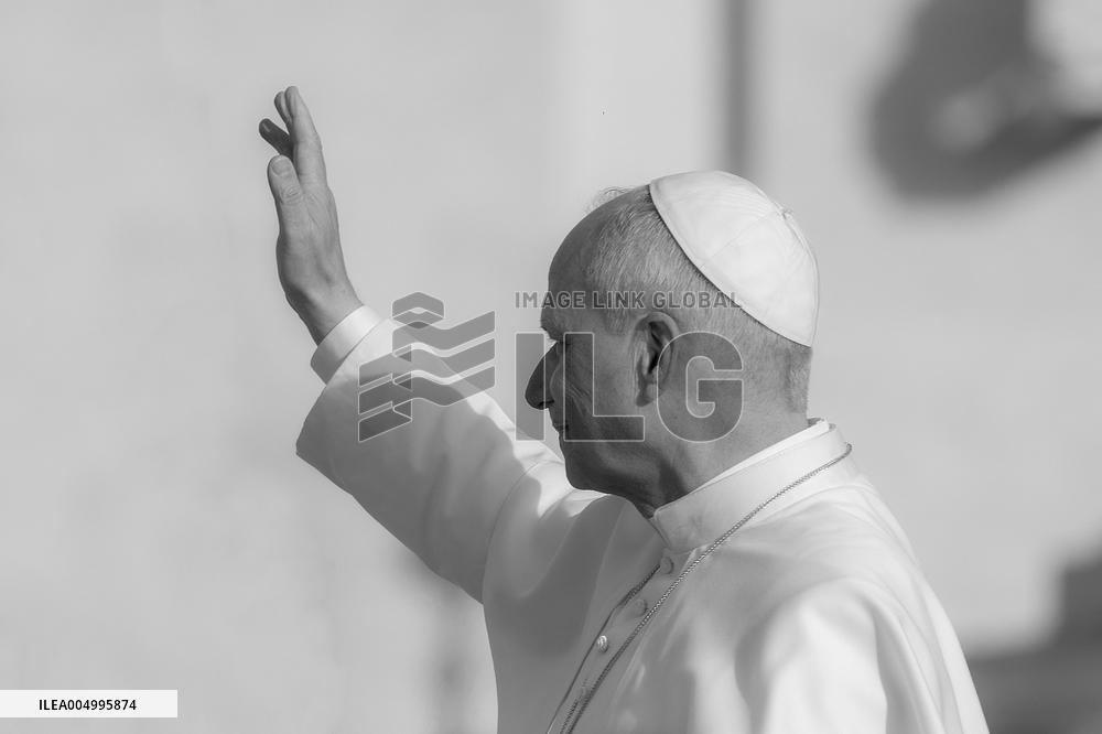 Pope Leo XIV during the last Jubilee audience in St. Peter's Square - Vatican