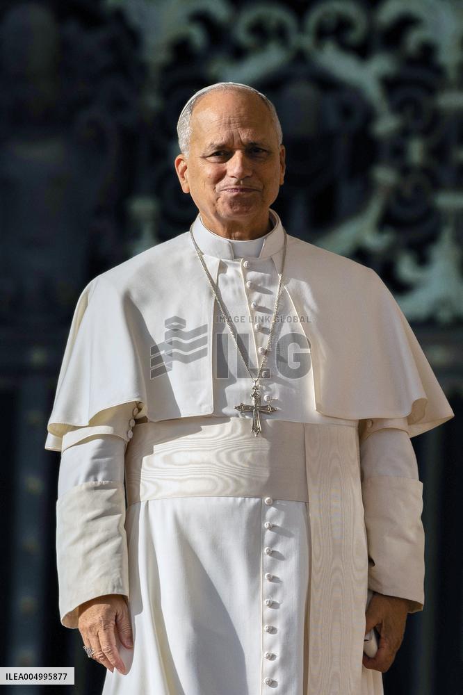 Pope Leo XIV during the last Jubilee audience in St. Peter's Square - Vatican