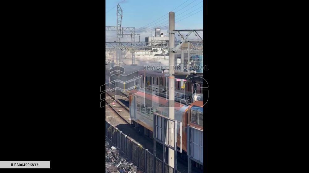 Japan: Car Bursts Into Flames After Hit by Train in Kyoto, Leaving Driver Dead