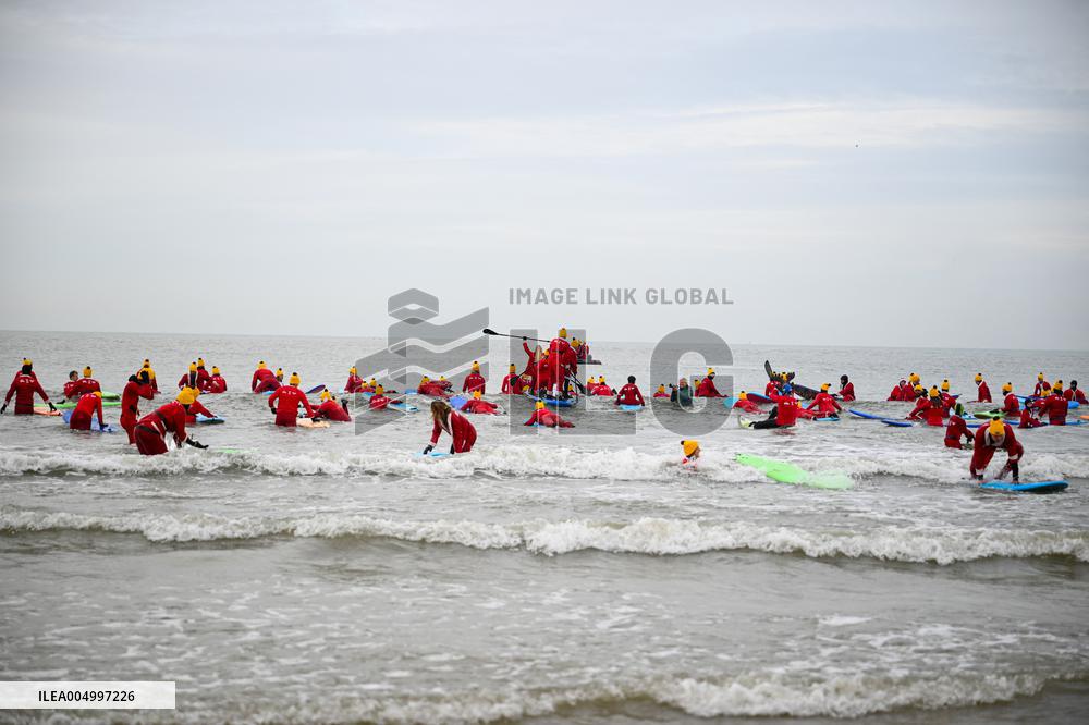 Winter Surf Event At Scheveningen Beach - Netherlands