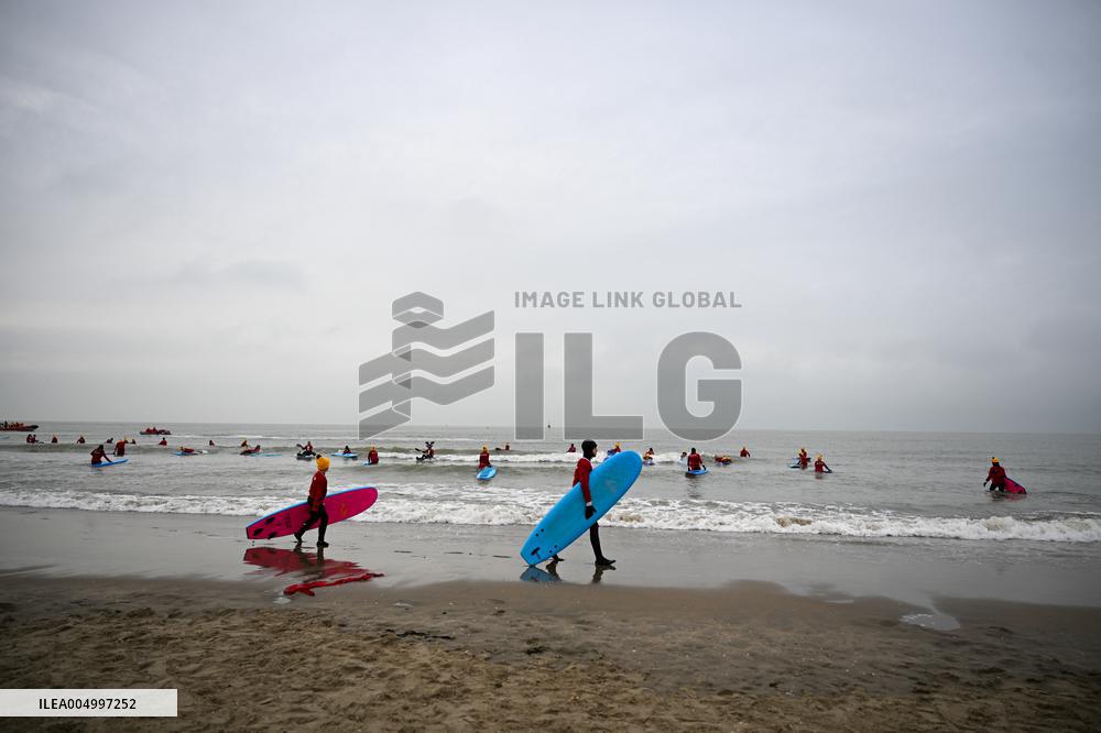 Winter Surf Event At Scheveningen Beach - Netherlands