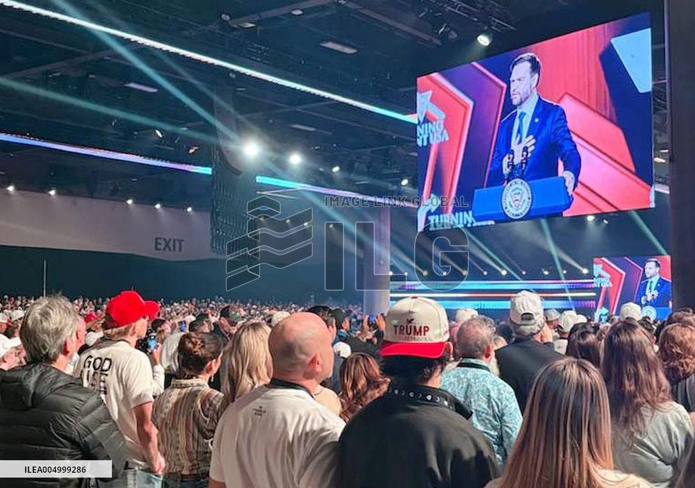 U.S. vice president speaks at rally of conservatives