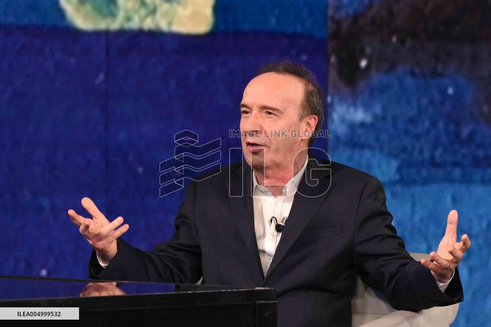 Roberto Benigni at What's the Weather Like? TV Show - Milan