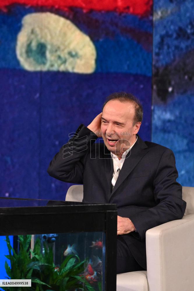 Roberto Benigni at What's the Weather Like? TV Show - Milan
