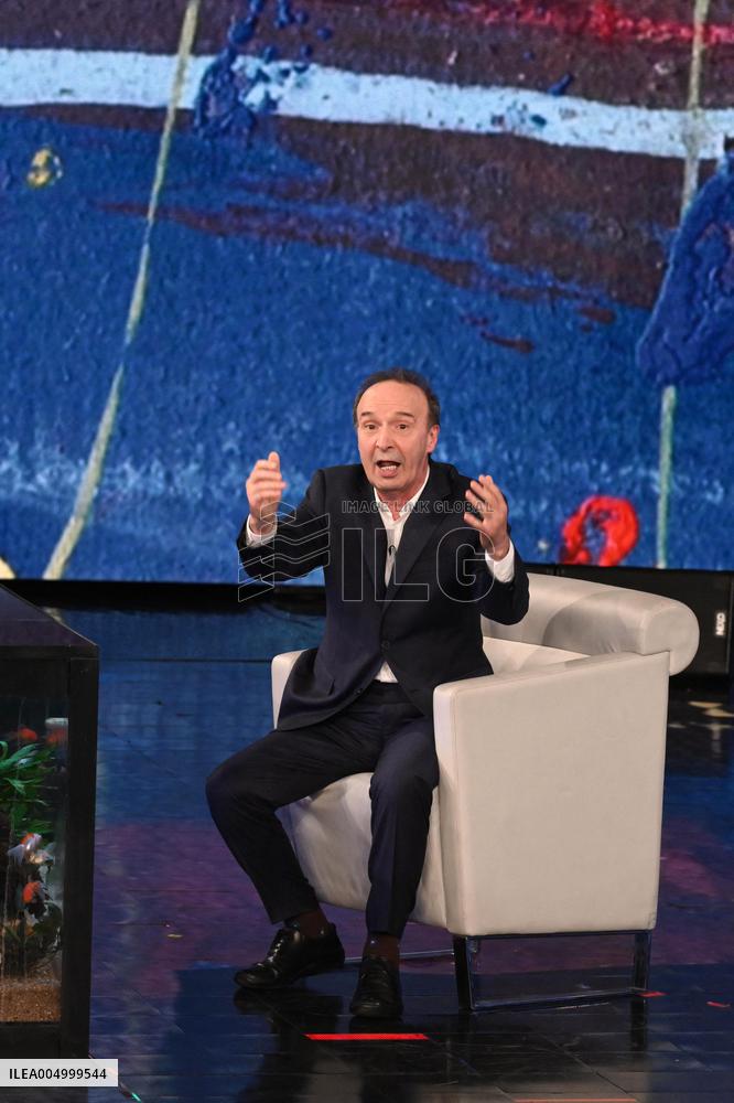 Roberto Benigni at What's the Weather Like? TV Show - Milan