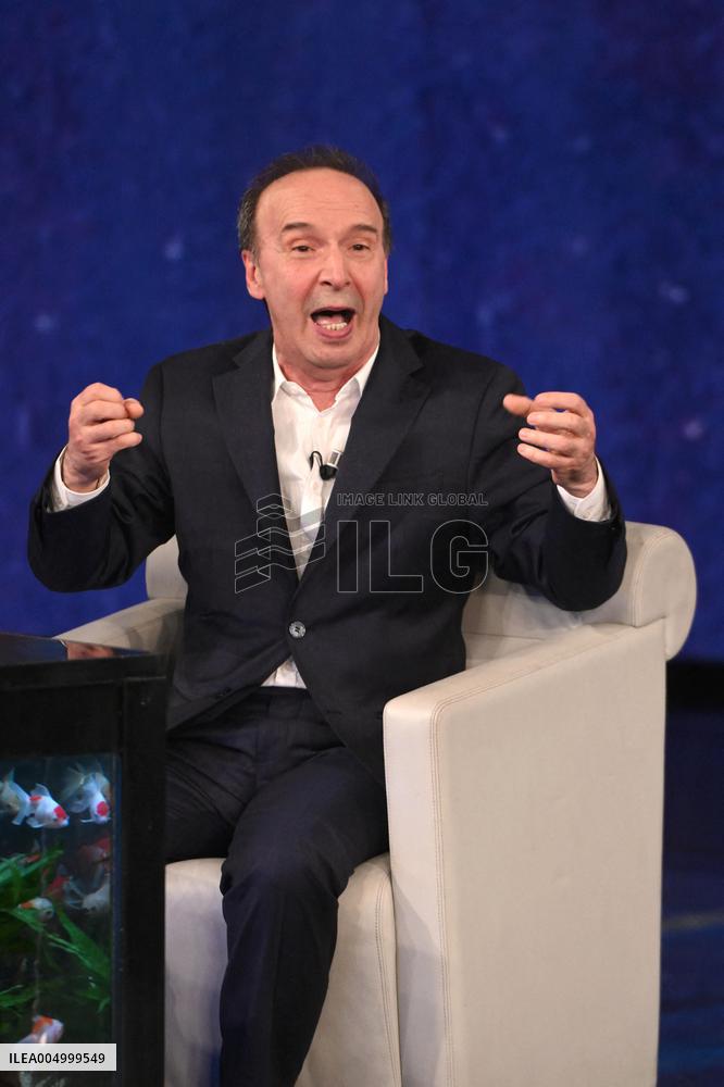 Roberto Benigni at What's the Weather Like? TV Show - Milan