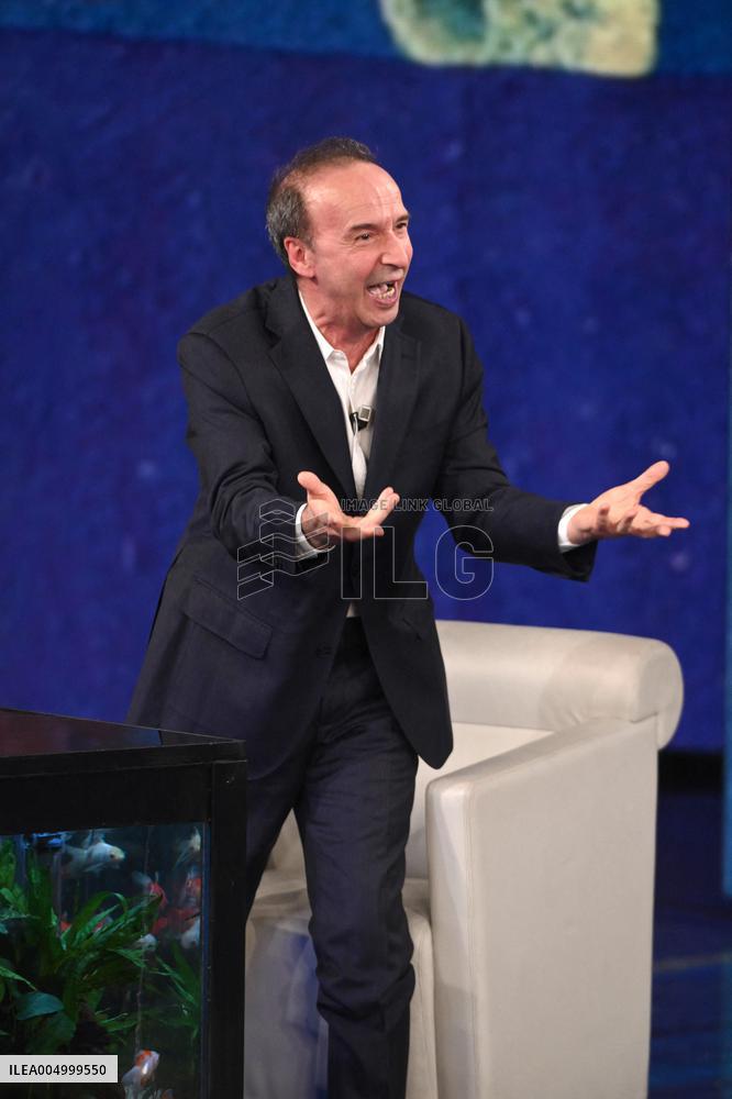Roberto Benigni at What's the Weather Like? TV Show - Milan