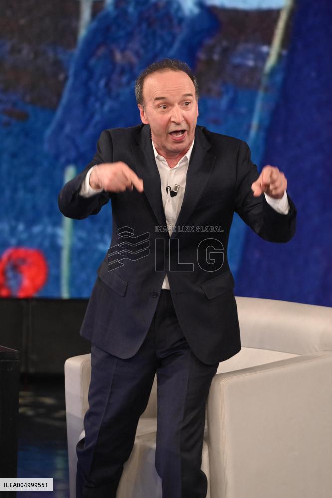 Roberto Benigni at What's the Weather Like? TV Show - Milan