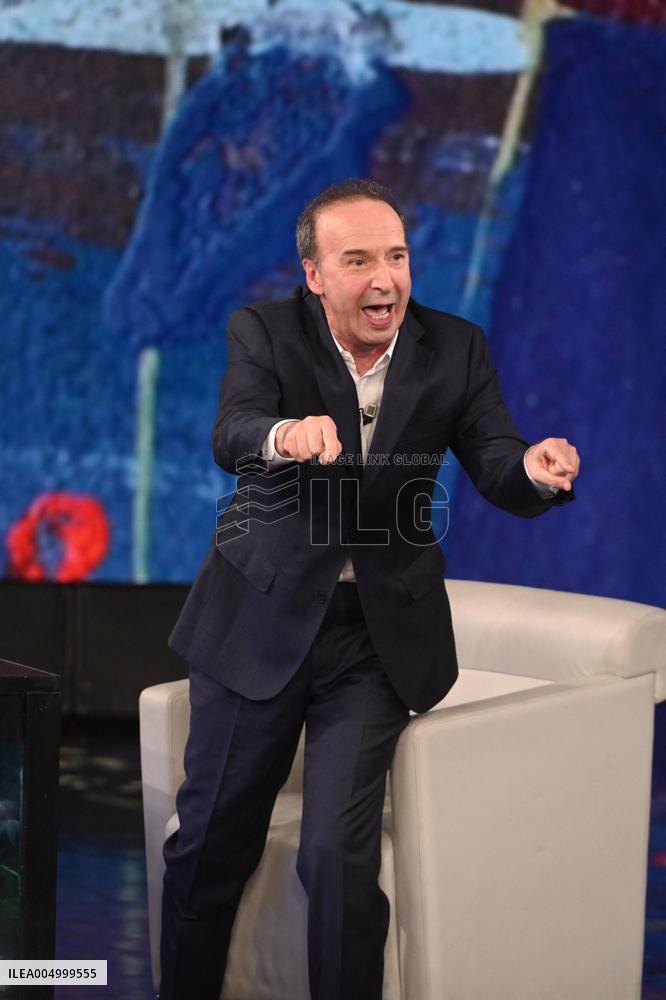 Roberto Benigni at What's the Weather Like? TV Show - Milan