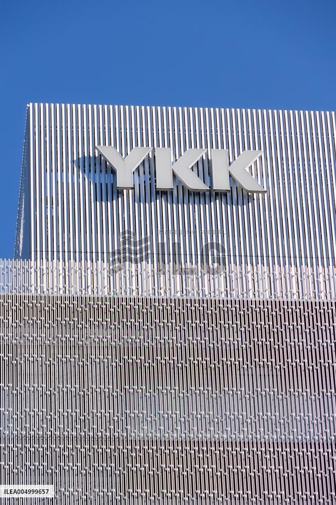 YKK sign and logo