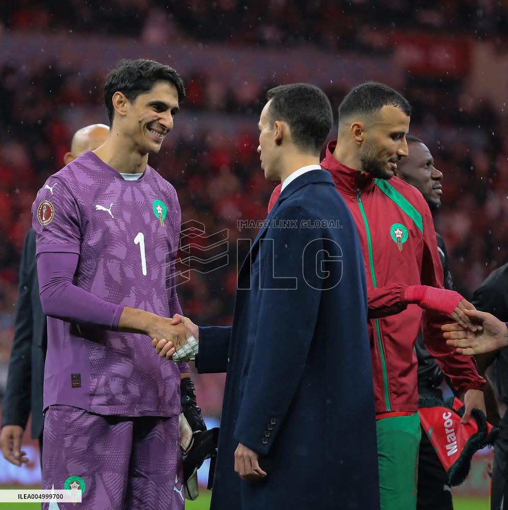 The Crown Prince of Morocco at CAN 2025 - Morocco v Comoros