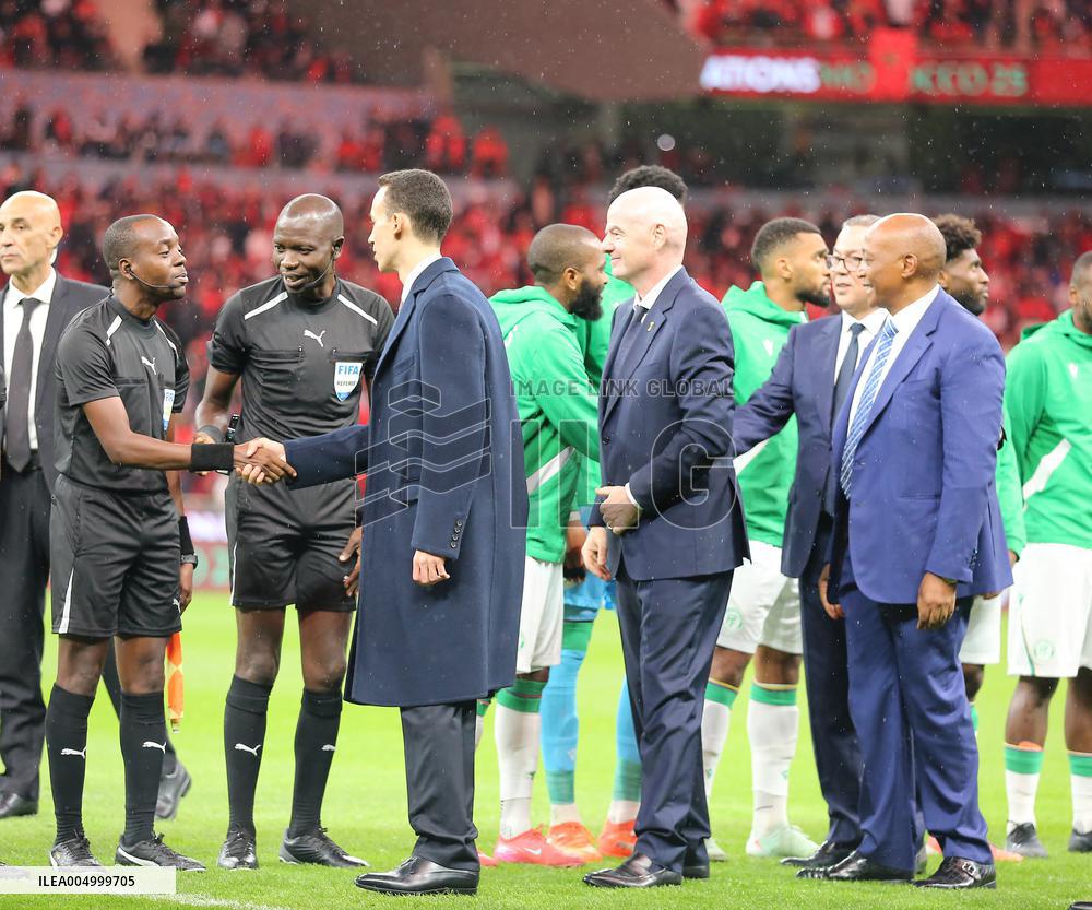The Crown Prince of Morocco at CAN 2025 - Morocco v Comoros