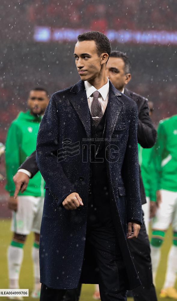 The Crown Prince of Morocco at CAN 2025 - Morocco v Comoros