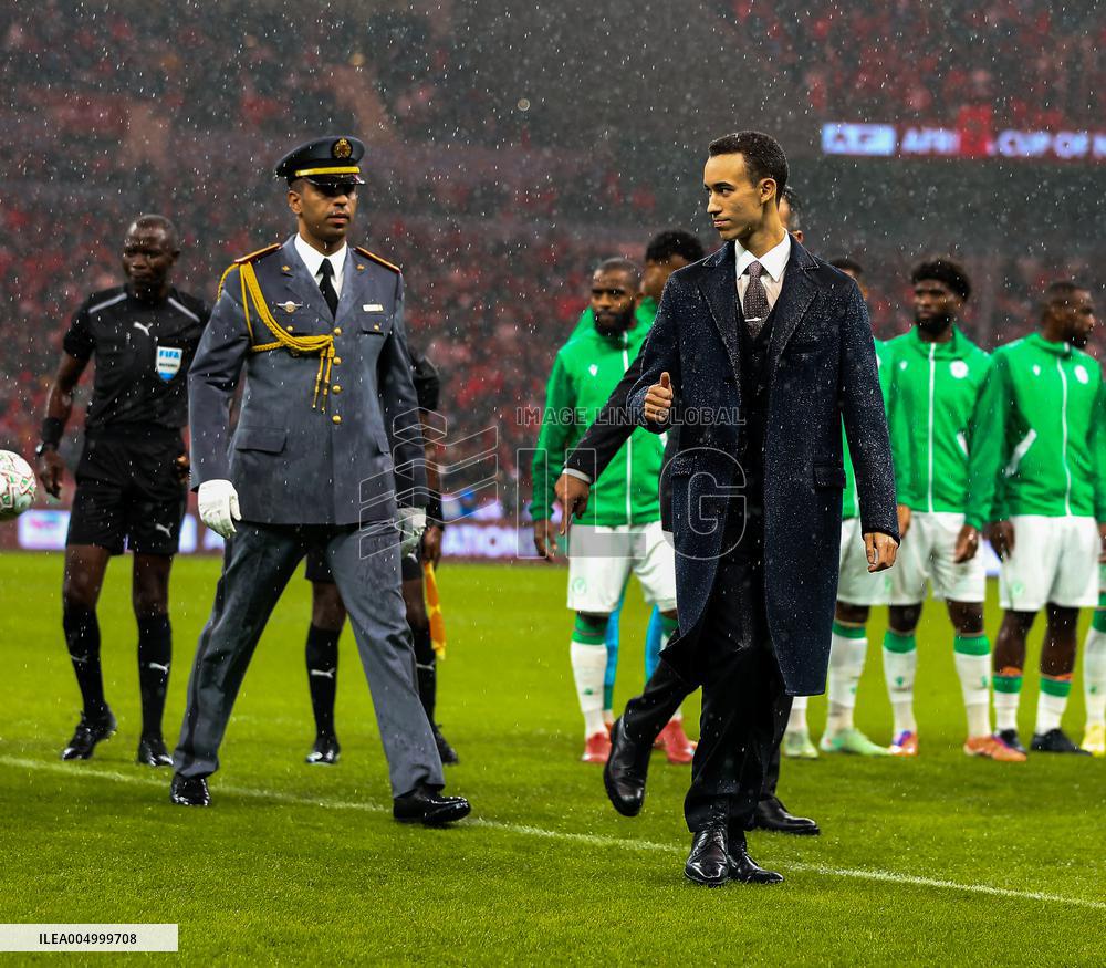 The Crown Prince of Morocco at CAN 2025 - Morocco v Comoros