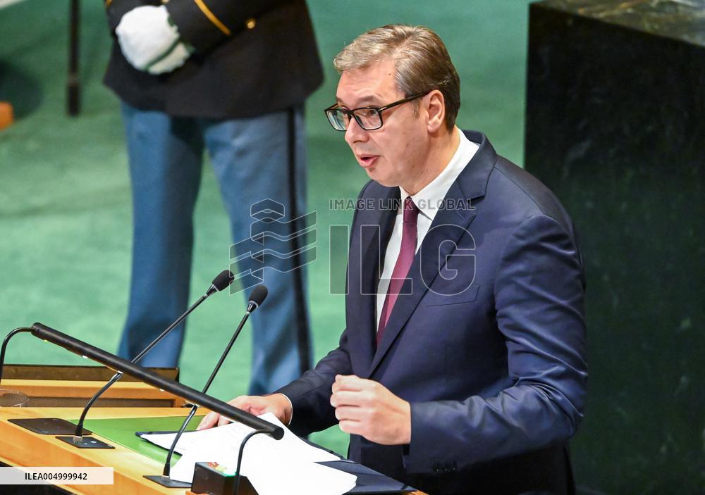 President Aleksandar Vučić of Serbia Addresses the United Nations General Assembly