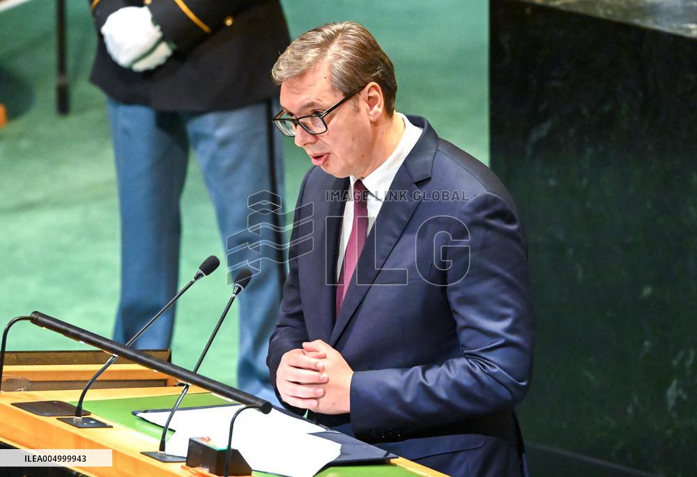 President Aleksandar Vučić of Serbia Addresses the United Nations General Assembly