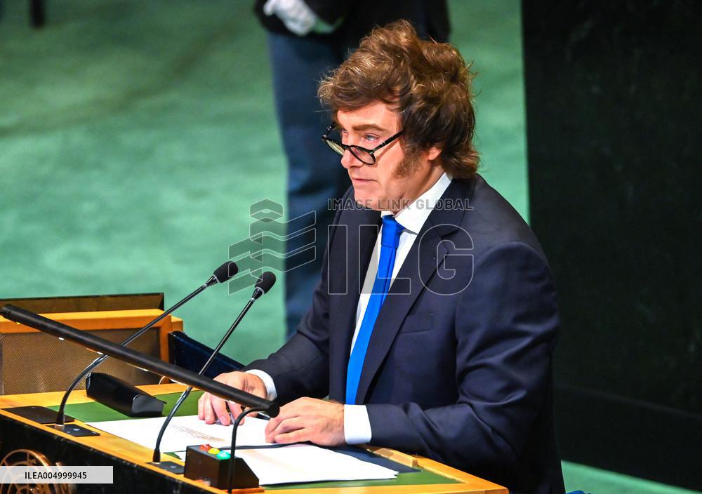 President Javier Gerardo Milei of Argentina Addresses the United Nations General Assembly