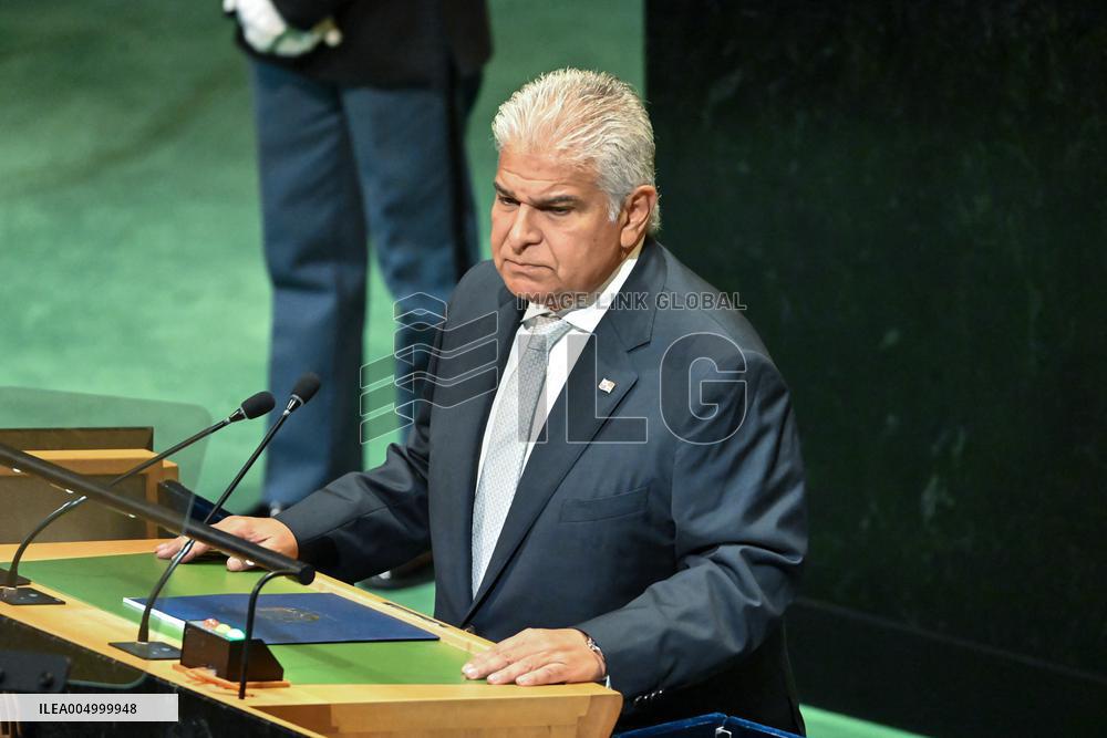 President José Raúl Mulino Quintero of Panama Addresses the United Nations General Assembly