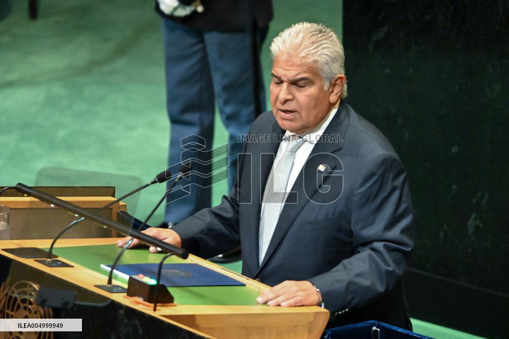 President José Raúl Mulino Quintero of Panama Addresses the United Nations General Assembly