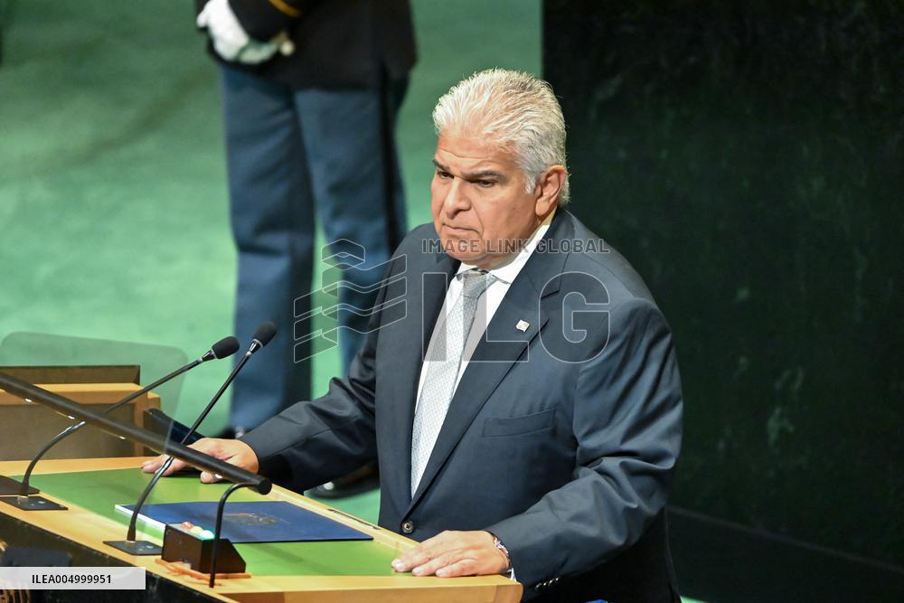 President José Raúl Mulino Quintero of Panama Addresses the United Nations General Assembly