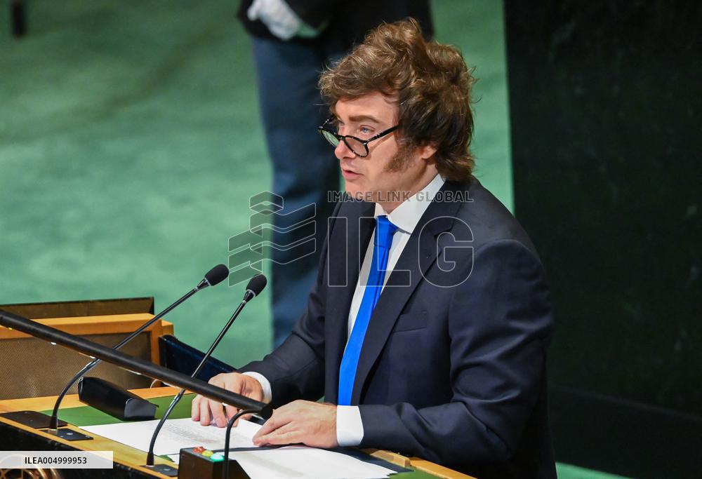 President Javier Gerardo Milei of Argentina Addresses the United Nations General Assembly