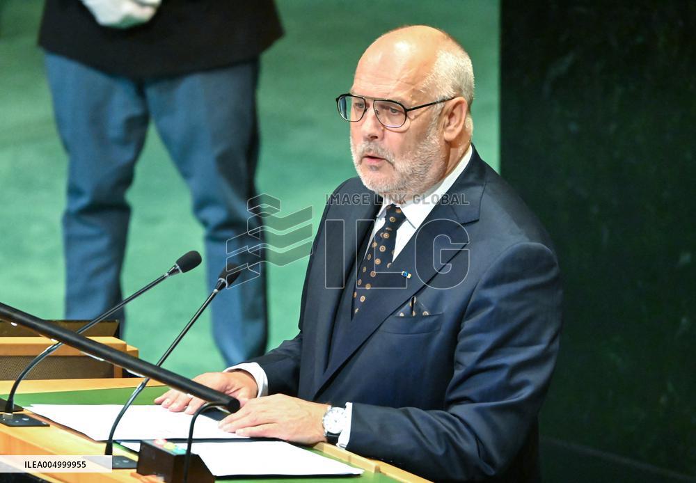 President Alar Karis of Estonia Addresses the United Nations General Assembly