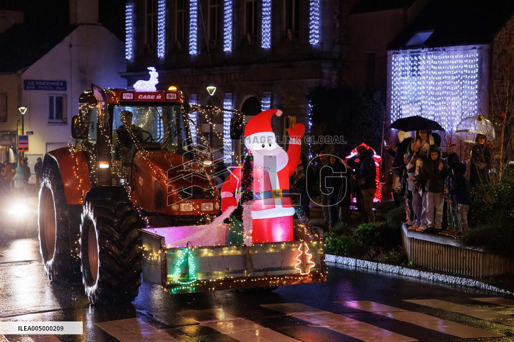 French Farmers Protest in a Christmas-style - Liffre
