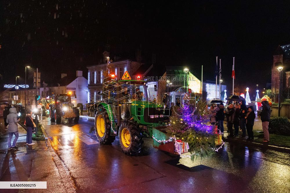 French Farmers Protest in a Christmas-style - Liffre