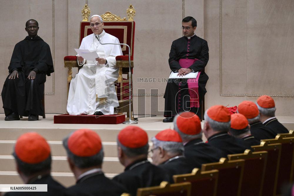 Pope Leo XIV Meets Roman Curia For The Christmas Greetings - Vatican