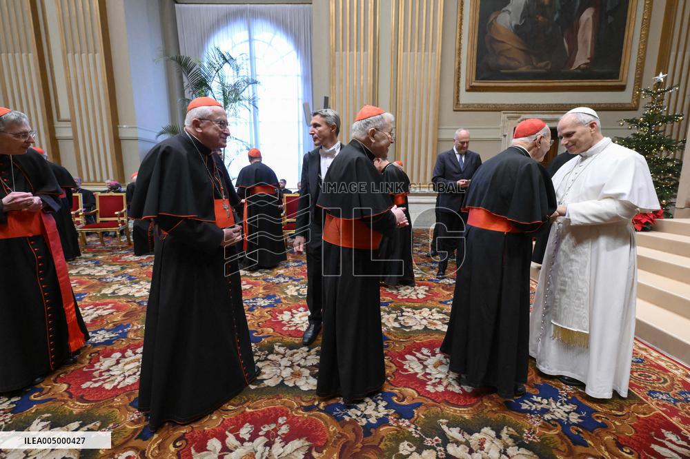 Pope Leo XIV Meets Roman Curia For The Christmas Greetings - Vatican