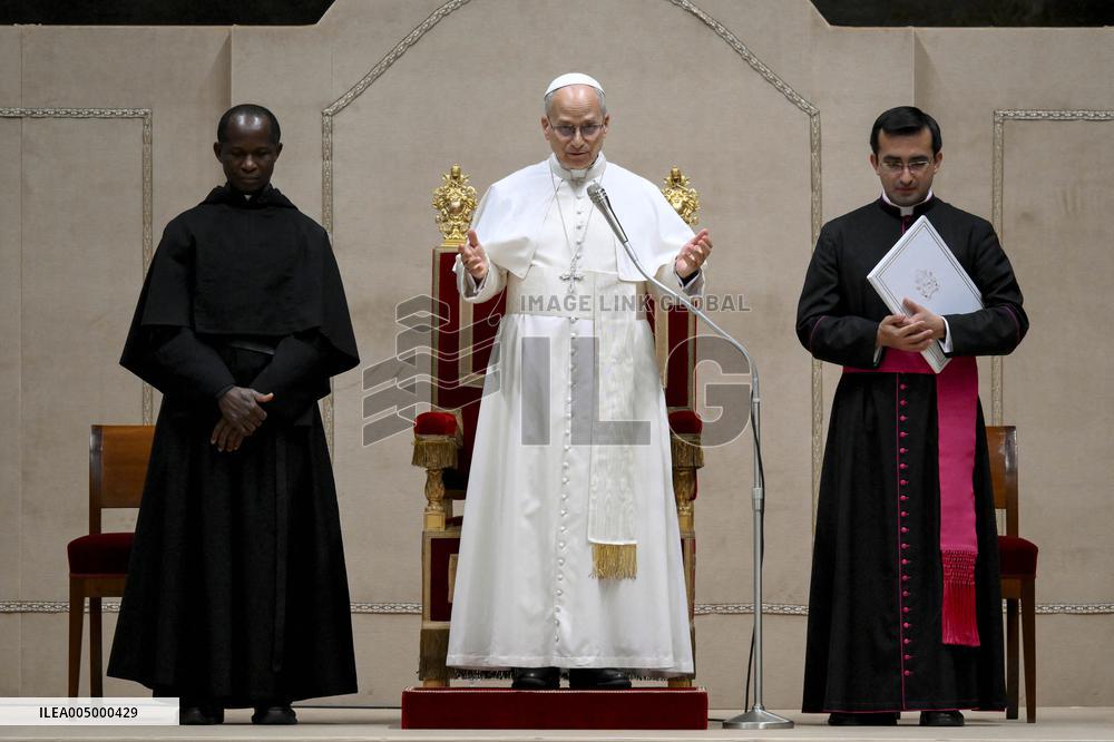 Pope Leo XIV Meets Roman Curia For The Christmas Greetings - Vatican