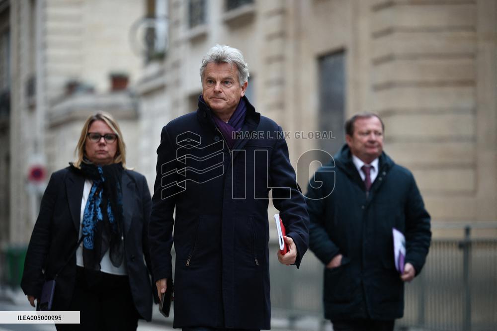 French Communist Party Members Meet With Prime Minister - Paris
