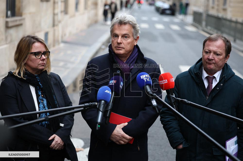 French Communist Party Members Meet With Prime Minister - Paris