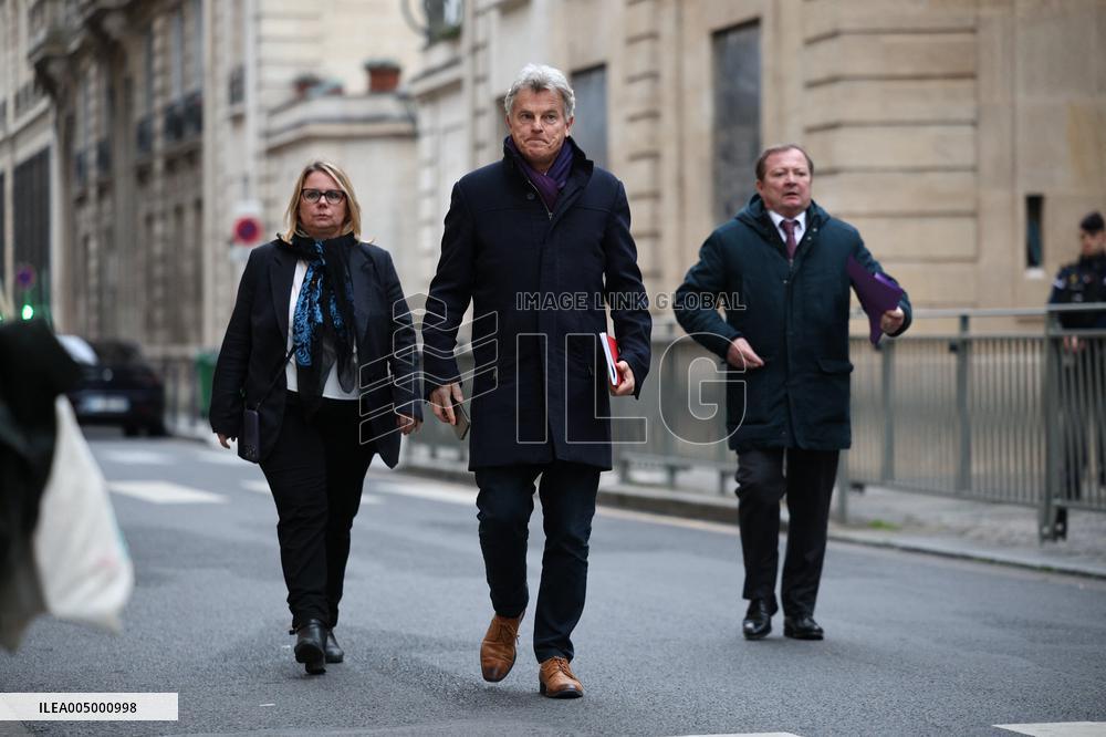 French Communist Party Members Meet With Prime Minister - Paris