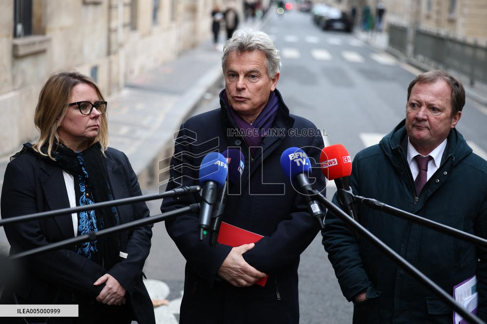 French Communist Party Members Meet With Prime Minister - Paris