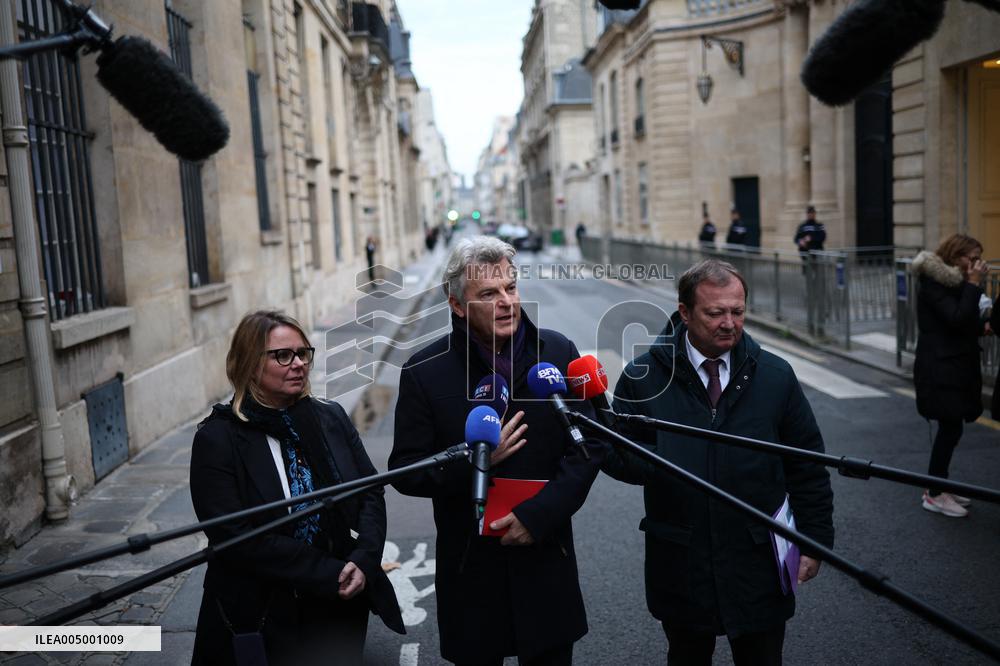 French Communist Party Members Meet With Prime Minister - Paris