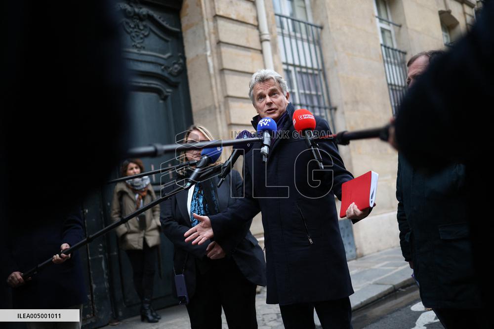 French Communist Party Members Meet With Prime Minister - Paris