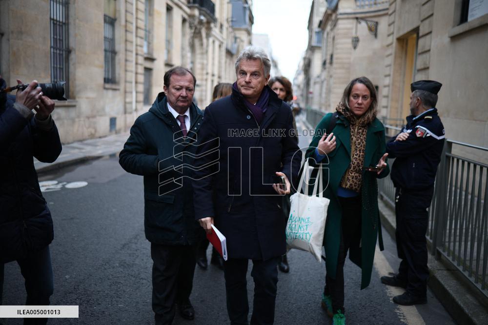 French Communist Party Members Meet With Prime Minister - Paris