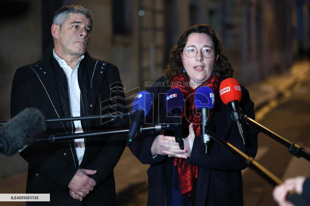 Ecologist and Social Party Members Meet With Prime Minister - Paris