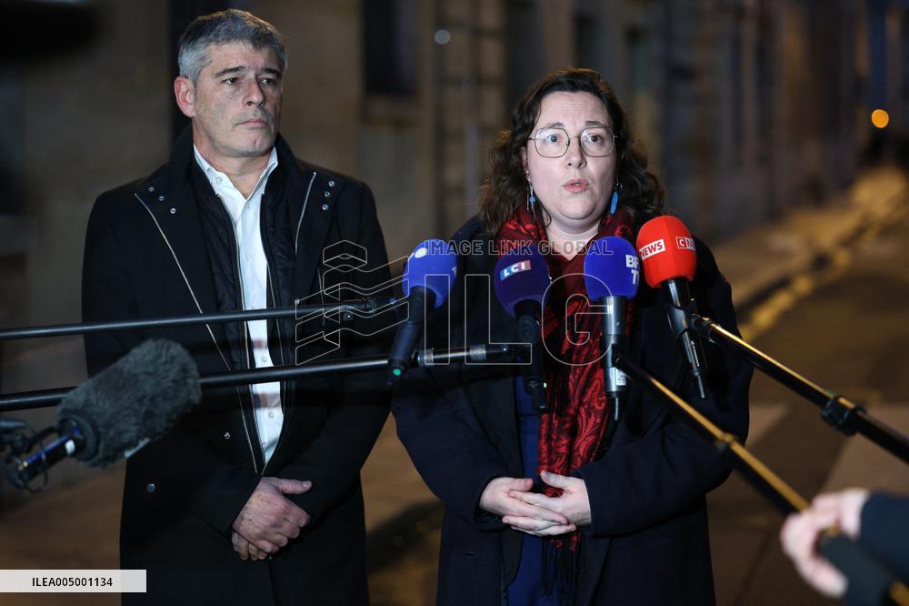 Ecologist and Social Party Members Meet With Prime Minister - Paris