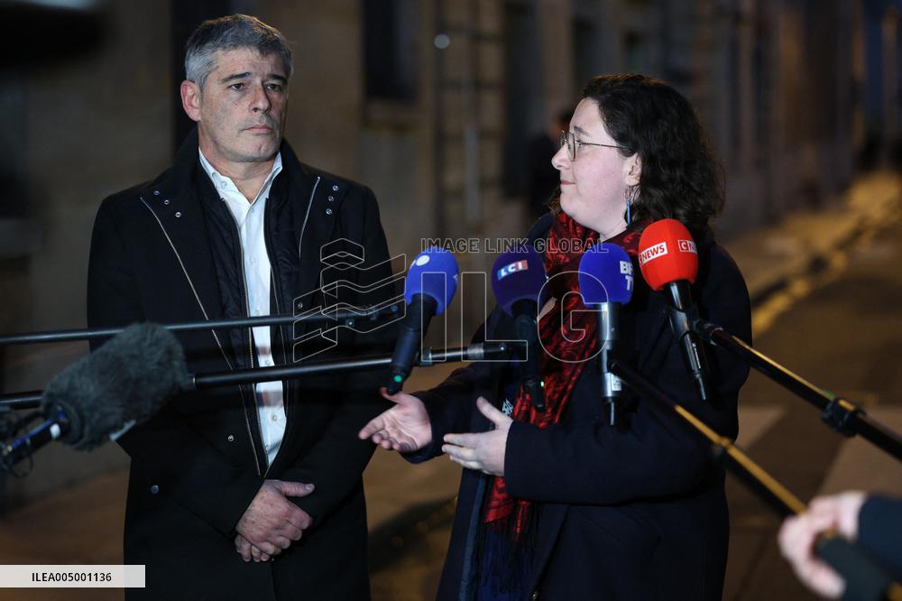 Ecologist and Social Party Members Meet With Prime Minister - Paris
