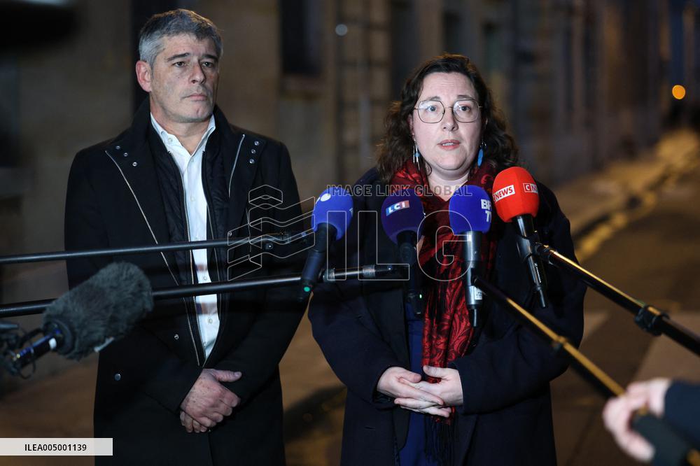 Ecologist and Social Party Members Meet With Prime Minister - Paris